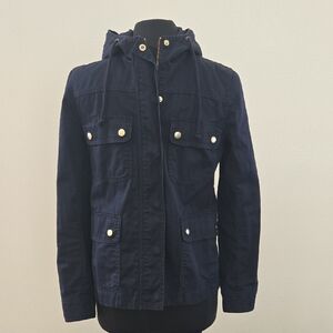 J.CREW Navy 100% Cotton Utility Jacket
